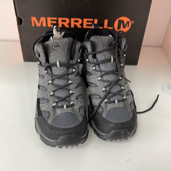 Merrell Mens Moab 2 Mid Waterproof Hiking Shoes - Picture 2 of 5